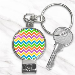 Chevron Pattern Design Texture Nail Clippers Key Chain