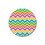 Chevron Pattern Design Texture Rubber Coaster (Round) Front