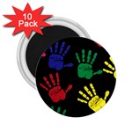 Handprints Hand Print Colourful 2.25  Magnets (10 pack)  Front