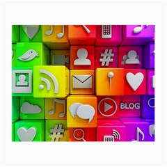 Colorful 3d Social Media Small Glasses Cloth