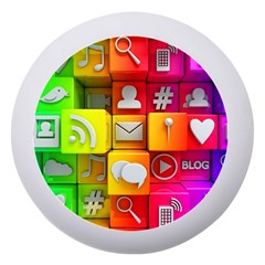 Colorful 3d Social Media Dento Box With Mirror