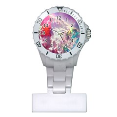 Clouds Multicolor Fantasy Art Skies Plastic Nurses Watch