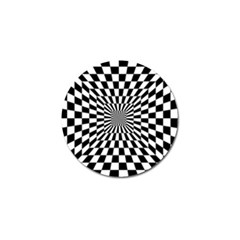 Optical-illusion-chessboard-tunnel Golf Ball Marker