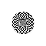 Optical-illusion-chessboard-tunnel Golf Ball Marker Front