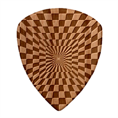 Optical-illusion-chessboard-tunnel Wood Guitar Pick (set Of 10)