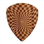 Optical-illusion-chessboard-tunnel Wood Guitar Pick (Set of 10) Front