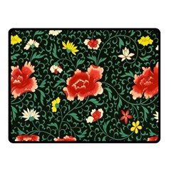 Background Vintage Japanese Design Two Sides Fleece Blanket (small)