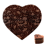 Background Vintage Japanese Design Heart Wood Jewelry Box Front