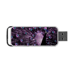 Purple Peacock Portable Usb Flash (one Side)