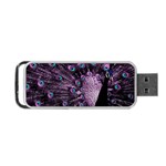 Purple Peacock Portable USB Flash (One Side) Front