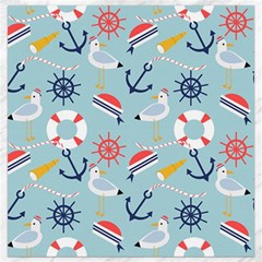 Nautical Marine Symbols Seamless Pattern Canvas 12  X 12 