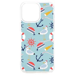 Nautical Marine Symbols Seamless Pattern Iphone 15 Plus Tpu Uv Print Case