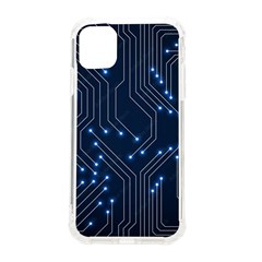 Seamless Pattern Of Glowing Circuit Board Neon Technology Iphone 11 Tpu Uv Print Case