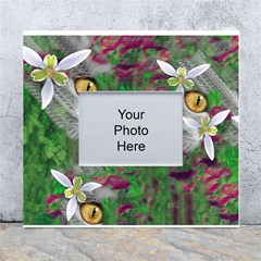 Illustrations Color Cat Flower Abstract Textures White Wall Photo Frame 5  X 7 