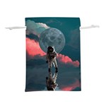 Astronaut Moon Space Nasa Planet Lightweight Drawstring Pouch (L) Back
