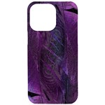 Feather Pattern Texture Form iPhone 15 Pro Max Black UV Print PC Hardshell Case Front