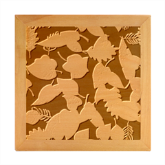 Autumn Fallen Leaves Dried Leaves Wood Photo Frame Cube