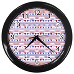 Nautical Digital Paper Nautical Boat Wall Clock (Black) Front