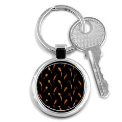 Abstract Art Pattern Warm Colors Key Chain (round)