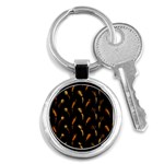Abstract Art Pattern Warm Colors Key Chain (Round) Front