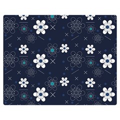 Blue Background Abstract Seamless Two Sides Premium Plush Fleece Blanket (teen Size)