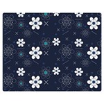 Blue Background Abstract Seamless Two Sides Premium Plush Fleece Blanket (Teen Size) 60 x50  Blanket Front