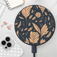 Background Pattern Leaves Texture Wireless Fast Charger(black)