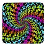 3d Grateful Dead 90 s Neon Dancing Bears Square Glass Fridge Magnet (4 pack) Front