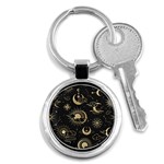 Asian Seamless Pattern With Clouds Moon Sun Stars Vector Collection Oriental Chinese Japanese Korean Key Chain (Round) Front