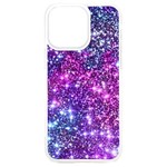 Purple Violet Glitter Galaxy Nebula Space Pattern iPhone 15 Plus TPU UV Print Case Front