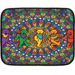 Dead Dancing Bears Grateful Dead Pattern Two Sides Fleece Blanket (mini)