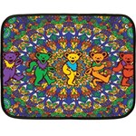 Dead Dancing Bears Grateful Dead Pattern Two Sides Fleece Blanket (Mini) 35 x27  Blanket Back