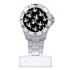 Crane Pattern Plastic Nurses Watch