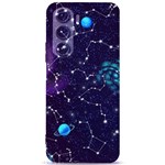 Realistic Night Sky Poster With Constellations Samsung Galaxy S24 Plus 6.7 Inch Black TPU UV Case Front