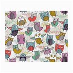 Owl Animal Bird Pattern Small Glasses Cloth Front
