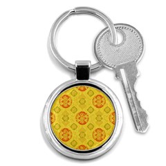 Art Pattern Design Background Key Chain (round)