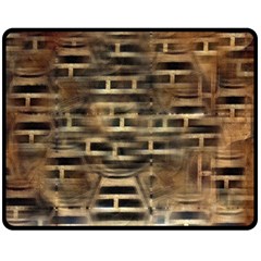 Textures Brown Wood Fleece Blanket (medium)