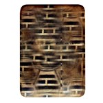 Textures Brown Wood Rectangular Glass Fridge Magnet (4 pack) Front