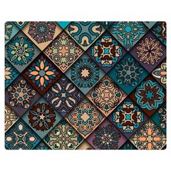 Flower Texture Background Colorful Pattern Two Sides Premium Plush Fleece Blanket (teen Size)