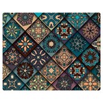 Flower Texture Background Colorful Pattern Two Sides Premium Plush Fleece Blanket (Teen Size) 60 x50  Blanket Back