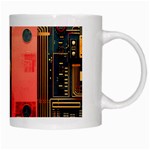Tech Technology Pattern White Mug Right