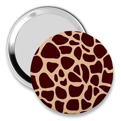 Animal Print Girraf Patterns 3  Handbag Mirrors