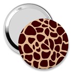 Animal Print Girraf Patterns 3  Handbag Mirrors Front