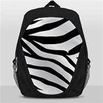White Tiger Skin Backpack Bag Front