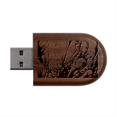 Undersea Dreams Saltwater Ocean Wood Oval Usb Flash Drive
