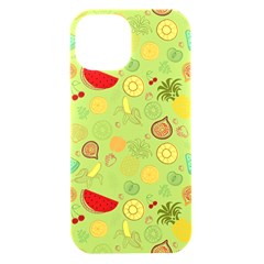 Art Fruits Pattern Iphone 15 Black Uv Print Pc Hardshell Case