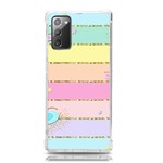 Pastel, Butterfly, Spring, Stripes, Samsung Galaxy Note 20 TPU UV Case Front