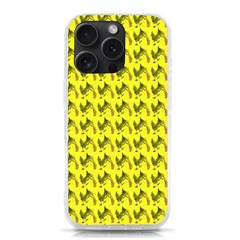 Fern Pattern 2 Yellow Iphone 15 Pro Tpu Uv Print Case