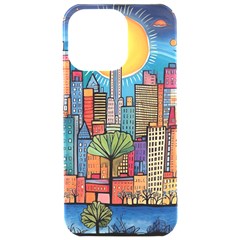 City New York Nyc Skyscraper Skyline Downtown Night Business Urban Travel Landmark Building Architec Iphone 15 Pro Max Black Uv Print Pc Hardshell Case