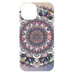 Pattern Nature iPhone 15 Black UV Print PC Hardshell Case Front